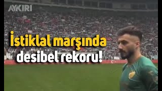 Bursaspor taraftarı İstiklal Marşı okurken desibel rekoru kırdı [upl. by Latsirc]