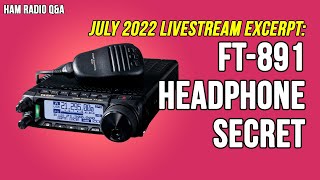 The hidden switch most FT891 users dont know about  July 2022 Livestream Excerpt hamradioqa [upl. by Ydne]