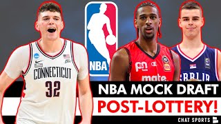 NBA Mock Draft 2024 PostLottery Hawks Draft Alex Sarr At 1 Wizards Draft Zaccharie Risacher [upl. by Concha]