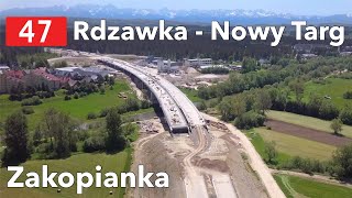 Budowa Zakopianki DK47 Rdzawka  Nowy Targ czerwiec 2023 [upl. by Asirram]