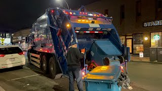 Brand New Republic Services Garbage Truck Workint At Night [upl. by Tibbs740]