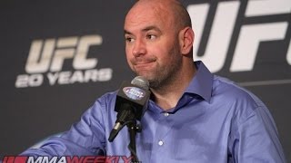 UFC 167 Dana White Scrum quotGSPs Problems Arent as Bad as He Thinks They Arequot [upl. by Ellga]