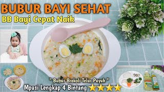 Mpasi 9 bulan Penambah Berat Badan  Mpasi Penambah Berat Badan  Bubur Brokoli Telur Puyuh [upl. by Crofton]