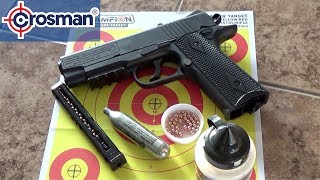 Reloading the CROSMAN 1911 Pistol  BBs and CO2  Target Practice at 10 Yards [upl. by Sirtimid]