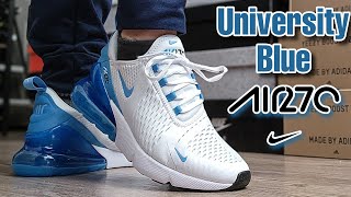 Nike Air MAX 270 quotUniversity Bluequot Review amp On Feet [upl. by Lenora]