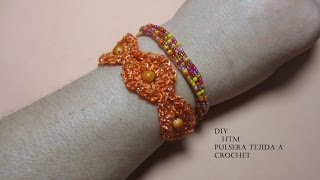 Pulsera de crochet con cuentas [upl. by Roscoe]