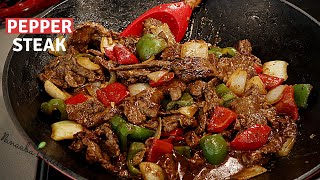 Easy way to make the tastiest Pepper Steak recipe for your family  cooking stir fry [upl. by Hufnagel]