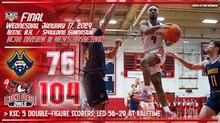 Keene State Mens Basketball Highlights vs UMassDartmouth 1172024 [upl. by Annahsed]