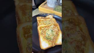 Stuffed Bread Toast 🍞✨ trendingshorts viralvideo recipe short shortsfeed shorts [upl. by Lavina]