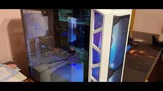 review on my Cooler Master MasterCase H500P Mesh White ARGBhow to hook up the LED lights on it [upl. by Levitus]