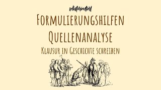 Formulierungshilfen für die Quellenanalyse einfach erklärt  Geschichte  PDF  Einleitung  Fazit [upl. by Enetsirk]