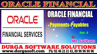 Oracle Finacialonline trainingpayments and payables Part9 by SaiRam [upl. by Dinah]