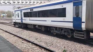 VANDE BHARAT EXPRESS PATNA TO GOMTINAGAR 22345 HIGH SPEED SKIPPED LAMBHUA RAILWAY STATION [upl. by Morie5]