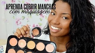 Aprenda cobrir manchas com maquiagem Pele negra [upl. by Suirtemid]