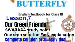 WB English textbook class 3Our Green Friendssolutions of all activitiesSWARAAA study point [upl. by Yatnod]