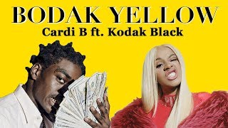 Cardi B  Bodak Yellow Feat Kodak Black Remix LYRICS [upl. by Sara]