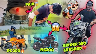 Ns200 amp KTM RC 200 POWER CHECK  GixXer Rider Accident [upl. by Friedman874]