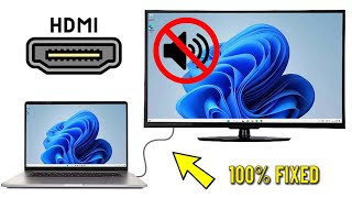 Fix No Sound on TV when connected to Laptop with HDMI in Windows 11  10  How To Solve hdmi Sound 🔊 [upl. by Anirpas]