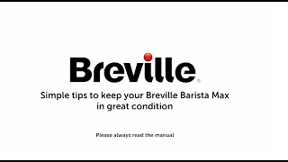 Breville Barista Max VCF126 Maintenance Guide [upl. by Archie869]