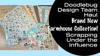 Doodlebug Design Team Unboxing  BRAND NEW Farmhouse Collection [upl. by Ennoved]