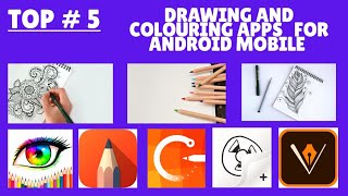 Top 5 DRAWING AND COLOURING APPS FOE ANDROID MOBILE 📱👌PROFESSIONAL DRAWING APPS FOR FREE [upl. by Ateerys]