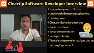 Software Developer at Cleartrip Interview by LockDown Learner  Interview series [upl. by Aierdna]