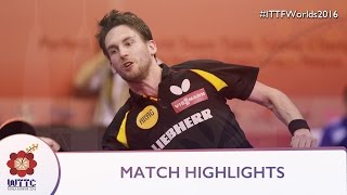 2016 World Championships Highlights Steffen Mengel vs Simon Gauzy [upl. by Zsuedat]