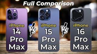 iPhone 16 Pro Max vs iPhone 15 Pro Max vs Iphone 14 Pro Max 🔥 Full Specs Comparison [upl. by Dominy617]