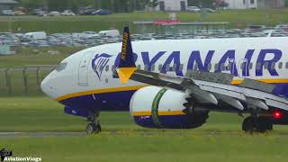 CORK AIRPORT PLANESPOTTING  Windy Afternoon Landings and Departures [upl. by Hsitirb]