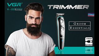 VGR V055 Professional Hair Trimmer Runtime 120 min Trimmer for Men Black Green  Loomantha [upl. by Inaoj]