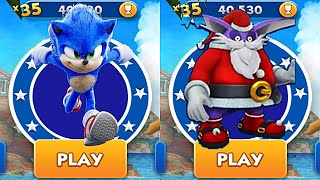 Sonic vs Santa Big  All characters in Sonic Dash [upl. by Orabel]