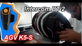 Intercom BT2 AGV k5S [upl. by Adrahc397]