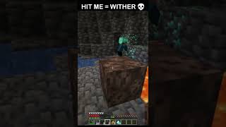 Hit Me  Wither 💀 minecraft shorts minecraftshorts gaming [upl. by Mandle]