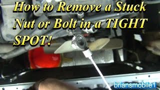 How to Remove a Stripped Bolt or Nut in a Tight Spot [upl. by Naot547]