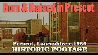 HISTORIC FOOTAGE  Prescot  Lancashire  c1986 [upl. by Hewet643]