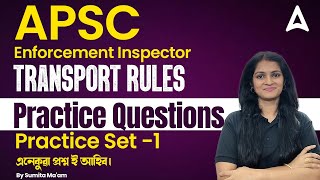 APSC Enforcement Inspector Previous Year Question  APSC E I Transport Rules Questions  Sumita Mam [upl. by Lesly]