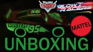 DisneyPixar quotCarsquot Glow Racers 4Pack and Transforming Mack Playset from Mattel UNBOXING [upl. by Shornick]