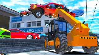 Lifting New Cars On Top of Dealership in GTA 5 RP [upl. by Bowman]