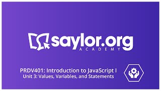 Values Variables and Statements JavaScript Course Study Session 3 [upl. by Baalbeer]