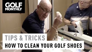 How to clean your golf shoes I Tips amp Tricks I Golf Monthly [upl. by Yran]