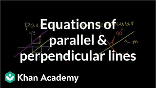 Equations of parallel and perpendicular lines  Analytic geometry  Geometry  Khan Academy [upl. by Togram]