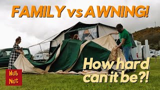 Family HubNut vs Awning Anger confusion success [upl. by Enimrac]