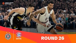 PartizanBayern  Round 26 Highlights  202324 Turkish Airlines EuroLeague [upl. by Ardnohs]