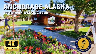 Walk Downtown Anchorage Uncover Alaskas Largest City  4K60fps  Captions [upl. by Yarg]