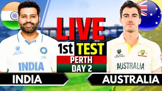 India vs Australia 1st Test Day 2  IND vs AUS Live Match  Live Cricket Match Today Last 33 Over [upl. by Rue]