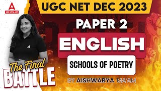 UGC NET English Literature Classes  Schools Of Poetry By Aishwarya Puri [upl. by Thin]