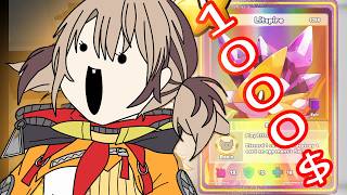 Gigi pulls a 1000 dollars card 【TCG CARD SHOP SIMULATOR】holoengigimurin [upl. by Ahso890]