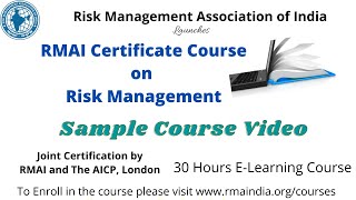 RMAI Risk Management Online Course on Risk Management  Sample Lecture [upl. by Einwahr]