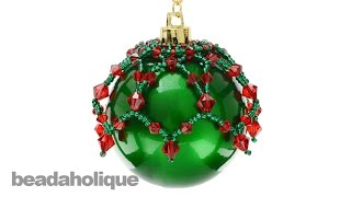 How to Make a Beaded Christmas Ornament Topper [upl. by Rosalind77]