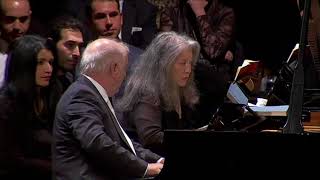 Barenboim amp Argerich  Mozart Sonata for Two Pianos K448 [upl. by Hsakiv692]